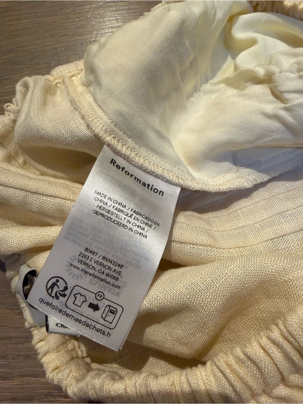 Reformation Linen Hannah Low Rise Short - Picture 4 of 8